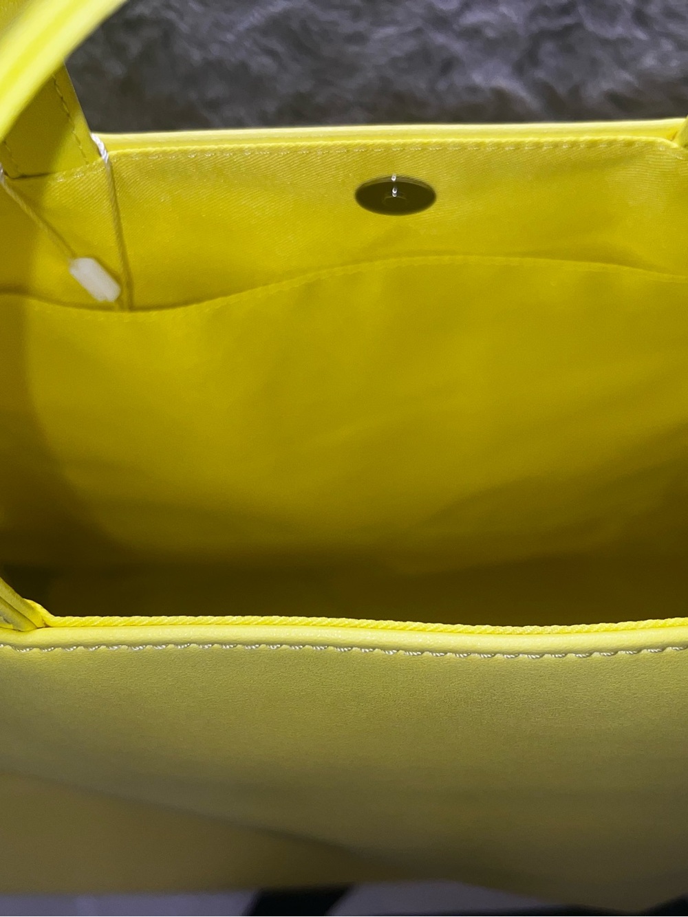 Neon highlighter Yellow T Logo Tote Bag by Telfar - Picture 5 of 11